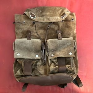 Brunello Cucinelli brown suede backpack